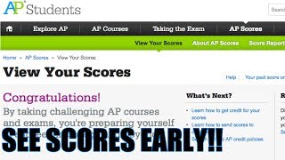 See Your AP Scores Early Using this Website [upl. by Kcirddor]