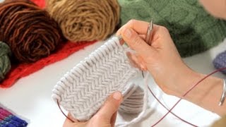 How to Do a Herringbone Stitch  Knitting [upl. by Kondon]