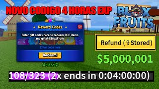 NOVO CÓDIGO 22 CÓDIGOS DE 2X XP BELI E RESET NO BLOX FRUITS 2024  blox fruit codes [upl. by Simonne394]