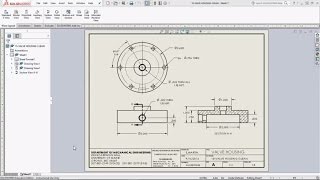 SolidWorks Sheets Drawing Views and Dimensioning [upl. by Rehteh]