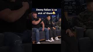 Jimmy fallon is so sick of them 😭jimmyfallon rizzler bigjustice shorts [upl. by Eidnew]