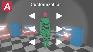 Armory3d  Character Customization WIP [upl. by Anyah]