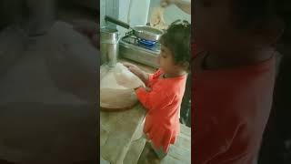 3 year old baby making roti  cutest viral [upl. by Hsirk]