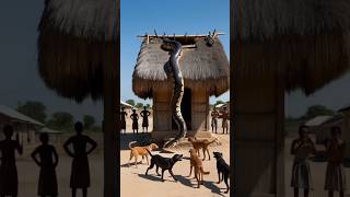 Dogs shoked by the giants arrival 😱😱  Python attack  python snake dog shorts ytviral [upl. by Duhl]