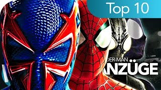 Top 10 der coolsten SPIDERMAN Anzüge [upl. by Lyndy905]