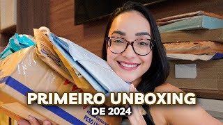 LIVROS NOVOS PRIMEIRO UNBOXING DE 2024 📚 [upl. by Aleacim]