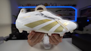 UNBOXING THE ADIDAS PREDATOR ELITE FT DAY SPARK WHITE AND GOLD FOOTBALL BOOTS CLEATS [upl. by Danielson790]