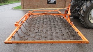 PARMITER FOLDING CHAIN HARROWS DEMO [upl. by Anitserp]