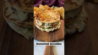 Cheesesteak Quesadillas with Homemade Cheez Whiz [upl. by Allecnirp]