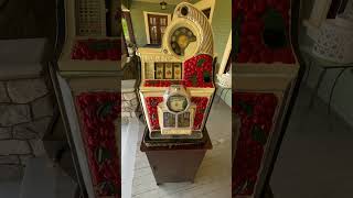 Watling 5c Cherry Front 3 Reel Antique Slot Machine with Side Shooter  Gem Restored [upl. by Timothee399]