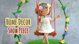 Pretty Girl Doll Showpiece  Home Room Decorating Ideas  Clay Craft Ideas [upl. by Lajib]