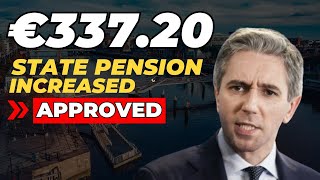 SIMON HARRIS APPROVED STATE PENSION RISE TO €33720 IN IRELAND [upl. by Siladnerb]