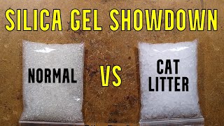 Silica gel desiccant showdown  normal versus crystal cat litter [upl. by Agem]