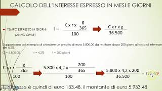 IL CALCOLO DELLINTERESSE [upl. by Veradia]