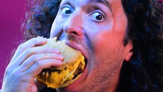 ASMR Eating HUGE Double Bacon Cheeseburger on CRISPY CRUMPETS 먹방 [upl. by Eiuqnom]