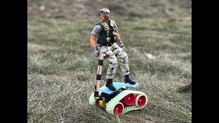 How to make RC DTV Shredder military skateboard on a crawler ride  Amazing DIY [upl. by Jak549]