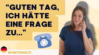 📞Telefonieren auf Deutsch  20 SÄTZE für mehr Sicherheit am Telefon  Wortschatz [upl. by Nylg]