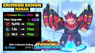 Obtaining and Evolving CRIMSON DEMON NINJA in Anime Defenders [upl. by Randi]