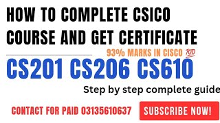 How to complete the Cisco course and get a certificate  Cisco netcade course 2024 [upl. by Aizatsana]