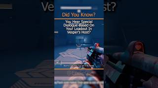 Did You Know  Hidden Vesper Dialogue destiny2 destinylore gaming lore didyouknow [upl. by Noillid]