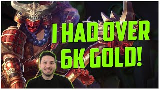 I HAD OVER 6K GOLD HACHIMAN RANKED SMITE S10 [upl. by Othilia]