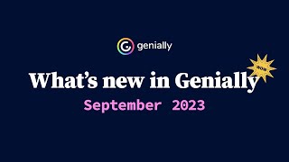 New in Genially┃September 2023 [upl. by Ogires]