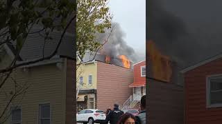 Huge Fire on 458 20th st Avenue C Bayonne [upl. by Dryden564]