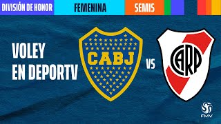 Boca Juniors vs River Plate  EN VIVO  Semifinal J2  División de Honor Femenina de Vóley [upl. by Yrevi]