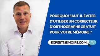 Pourquoi fautil éviter d’utiliser un correcteur d’orthographe gratuit pour votre mémoire [upl. by Ennirac]