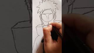 Pain naruto character 😊🤨anime sketch drawingshortsanimesketch [upl. by Ycat]