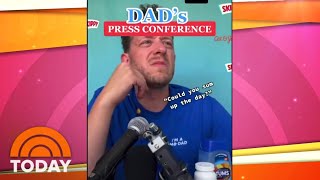 Dads Press Conference Is A Hilarious Take On The PostGame Sports Interview  TODAY [upl. by Noivart916]