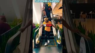 How to stop an escalator prank funny shopping shorts ytshorts viralvideo shortvideo [upl. by Nwahsad]