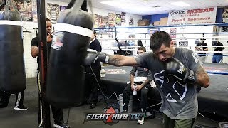 LUCAS MATTHYSSE LOOKING SOLID FULL HEAVY BAG WORKOUT  MATTHYSSE VS KIRAM [upl. by Towill]