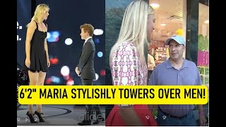 62quot Tall Maria Sharapova Stylishly Towers Over Men [upl. by Nylram674]