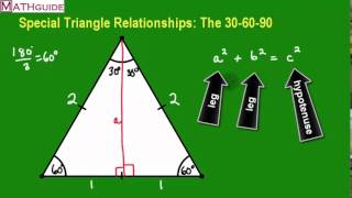 Deriving The 306090 Special Right Triangle [upl. by Gore]