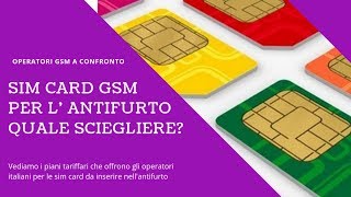 Sim per antifurto Esiste una sim gsm per impianto di allarme [upl. by Hnirt263]