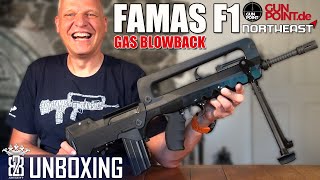 Es ist da 😍 Northeast FAMAS F1 GBB  Unboxing Airsoft Deutsch [upl. by Victory]