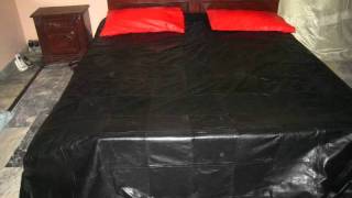 leather bed sheet from wwwscarletmoderne1wmv [upl. by Aglo]