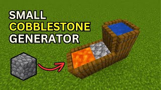 Minecraft Tutorial Small Cobblestone Generator [upl. by Olds]