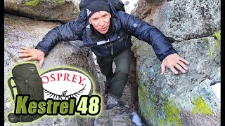 OSPREY Kestrel 48 BackPack REVIEW  Desert Peak Winter Hike [upl. by Anders]