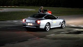 FERRARI 575M MARANELLO ON THE TRACK  Fast laps and drifts 2015 HQ [upl. by Droffig71]