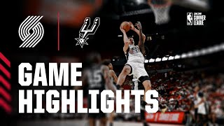 Portland Trail Blazers 77 San Antonio Spurs 83  Summer League Game Highlights  July 13 2024 [upl. by Slinkman]