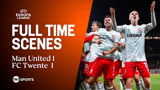 FC Twente Fans GOING MENTAL at Old Trafford 🎉  Man United 11 FC Twente  Europa League Highlights [upl. by Harms204]