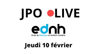 JPO Live EDNH Hors Parcoursup — BTSBachelorMaster Diététique amp Nutrition Humaine ou Sportive [upl. by Gregory]