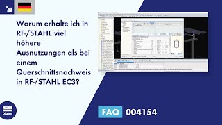 FAQ 004154  Warum erhalte ich in RFSTAHL viel höhere Ausnutzungen als bei einem Querschnittsna [upl. by Comyns69]