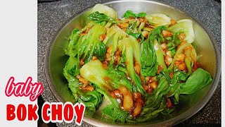 Steamed baby bokchoy with garlic oyster sauce [upl. by Amalie]