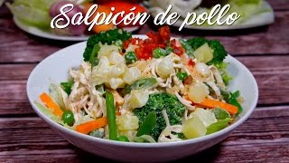 COMO PREPARAR SALPICÓN DE POLLO  COMIDA PERUANA  RECETA DE ACOMERPE [upl. by Adriano]