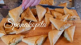 SPANAKOPITA  easy and simple SPINACH Pies  Pita so spanak [upl. by Oiratno]