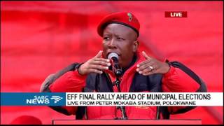 Commander in Chief Malema has addressed EFFs final election rally in Polokwane [upl. by Nayrb5]