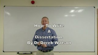 How To Write A Dissertation at Undergraduate or Masters Level [upl. by Cahn]